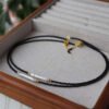 Natural Freshwater Baroque Pearl Black Crystal Clavicle Necklace