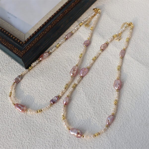 主图_1 Lavender Freshwater Baroque Pearl Choker Necklace