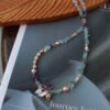 Natural Icy Amethyst Baroque Freshwater Pearl Pendant Necklace