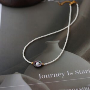 Natural Black Shell Freshwater Pearl Versatile Choker Necklace