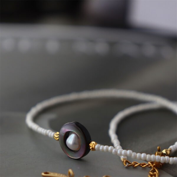 Natural Black Shell Freshwater Pearl Versatile Choker Necklace