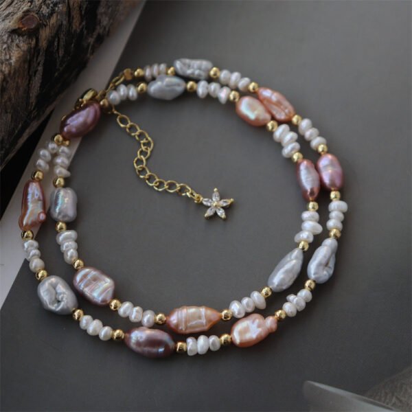 Multicolor Baroque Natural Freshwater Pearl Necklace