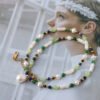 Natural Stone Freshwater Pearl Pendant Clavicle Necklace