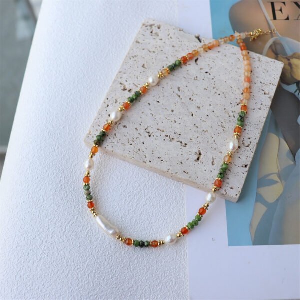 Natural Stone Baroque Freshwater Pearl Necklace