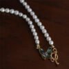 Butterfly Shell Pendant Freshwater Pearl Necklace