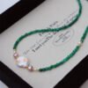 Baroque Pearl Natural Jade Necklace