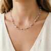Natural Freshwater Pearl Crystal Necklace