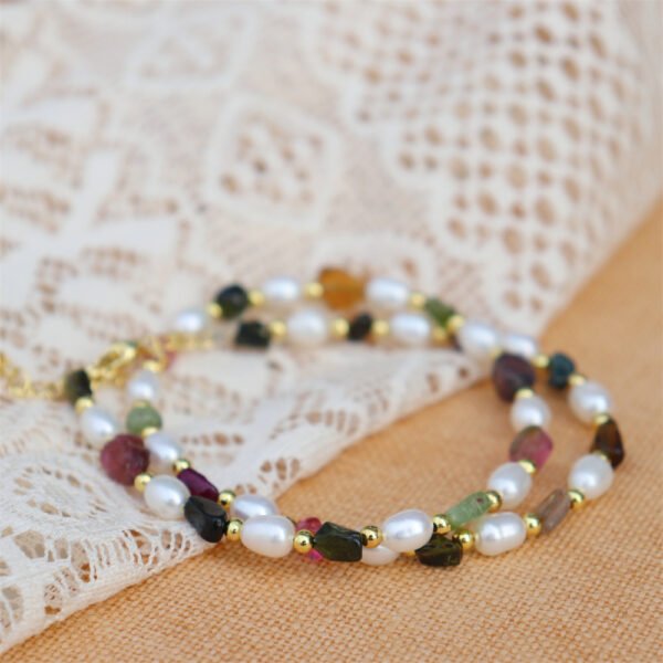 Freshwater Pearl Multi-Color Gemstone Necklace