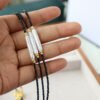 Natural Freshwater Baroque Pearl Black Crystal Clavicle Necklace