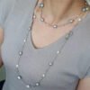 Starburst Natural Freshwater Pearl Long Sweater Necklace