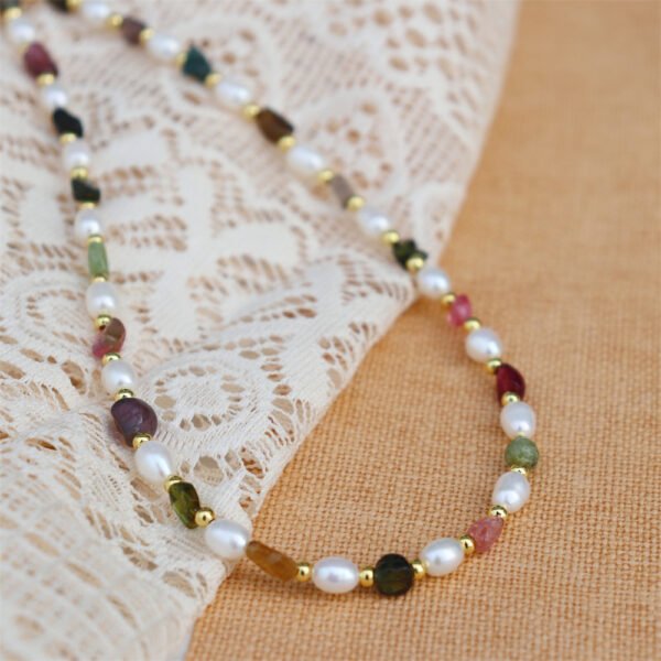 Freshwater Pearl Multi-Color Gemstone Necklace