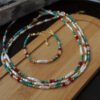 Turquoise Baroque Pearl Collar Necklace Bracelet Set