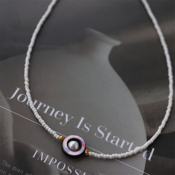 Natural Black Shell Freshwater Pearl Versatile Choker Necklace