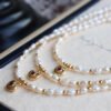 Ruby Heart Pendant Freshwater Pearl Necklace