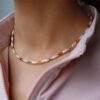 Turquoise Baroque Pearl Collar Necklace Bracelet Set