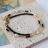 Black Crystal Natural Freshwater Pearl Necklace