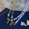 Natural Baroque Pearl with Gold-Plated Chain Necklace