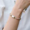 Freshwater Pearl Natural Stone Crystal Design Bracelet