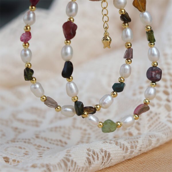 Freshwater Pearl Multi-Color Gemstone Necklace