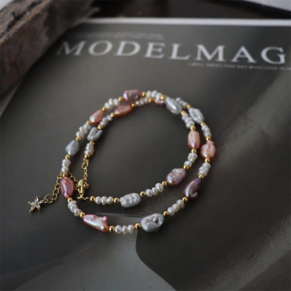 Multicolor Baroque Natural Freshwater Pearl Necklace