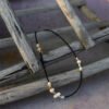 Natural Freshwater Pearl Black Crystal Choker Necklace