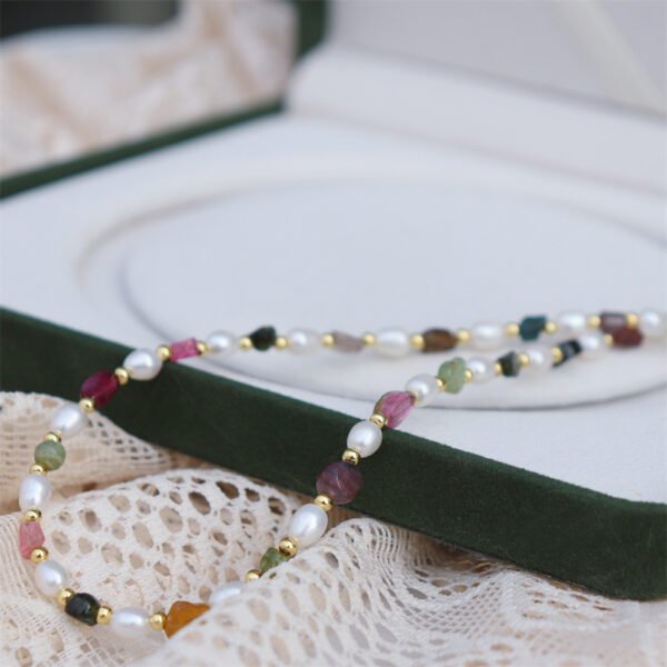 Freshwater Pearl Multi-Color Gemstone Necklace