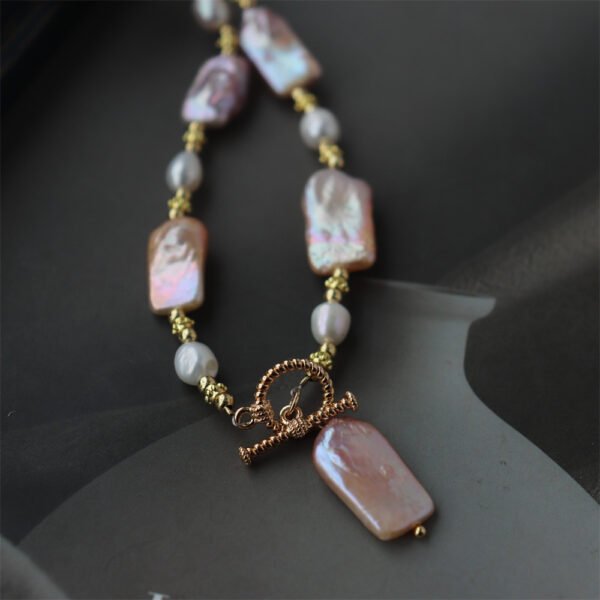 详情图片_06 Natural Freshwater Baroque Square Pearl Necklace