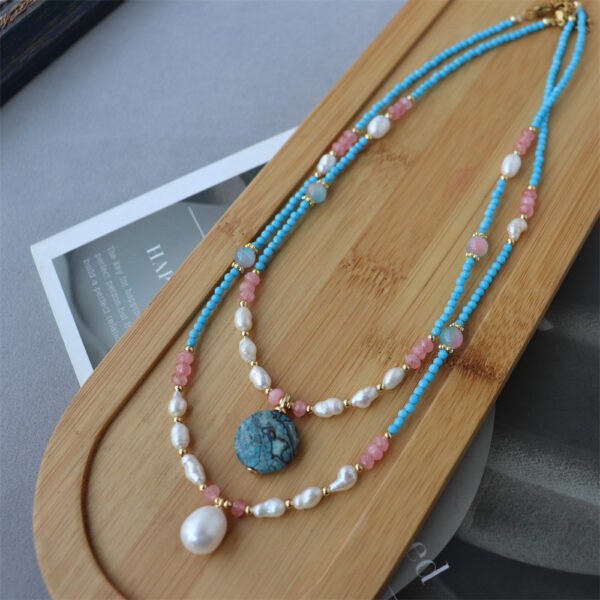 Natural Freshwater Pearl Gemstone Pendant Necklace