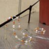 Multicolor Crystal Natural Pearl Necklace Bracelet Set