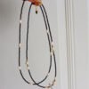 Natural Freshwater Pearl Black Crystal Choker Necklace