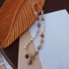 Natural Gemstone Pendant Freshwater Pearl Necklace