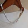 High Luster Freshwater Pearl Choker with Bow Clasp