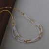 详情图片_08 Multi-strand Natural Freshwater Pearl Choker Necklace