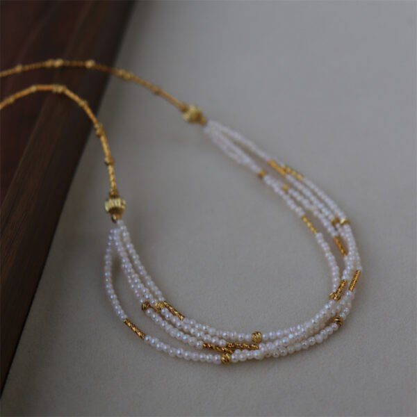 详情图片_08 Multi-strand Natural Freshwater Pearl Choker Necklace