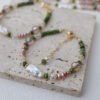 Freshwater Pearl Natural Stone Crystal Design Bracelet