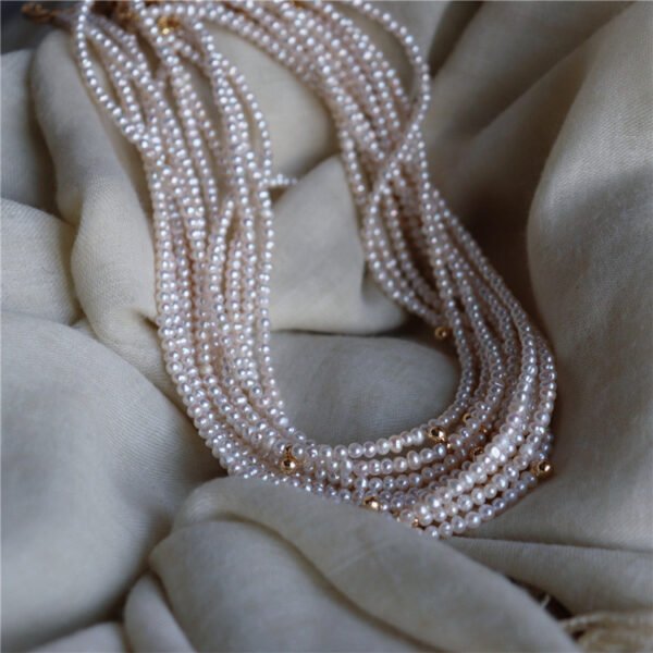 3mm High Luster Tiny Natural Freshwater Pearl Necklace