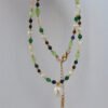 Natural Stone Freshwater Pearl Pendant Clavicle Necklace