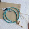 Natural Turquoise Pearl Teardrop Pendant Necklace