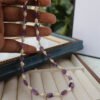 Natural Amethyst Freshwater Pearl Necklace Bracelet Jewelry Set