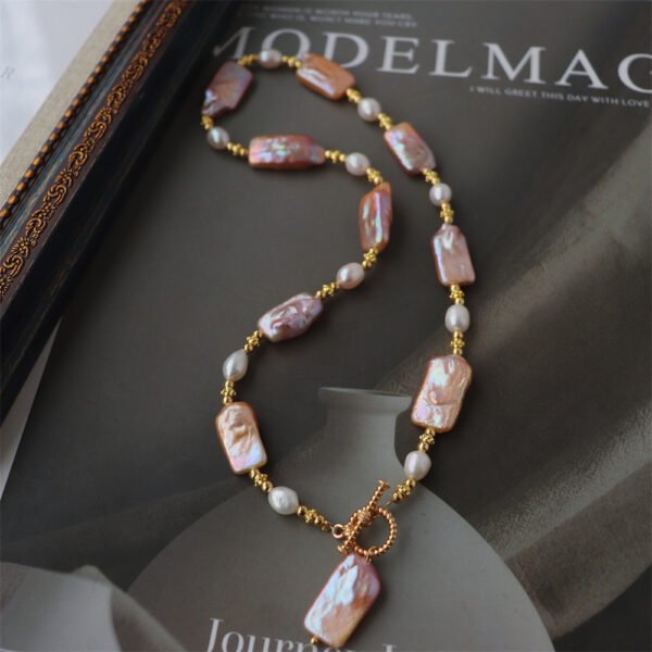 详情图片_11 Natural Freshwater Baroque Square Pearl Necklace