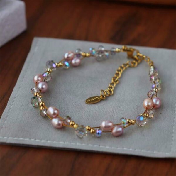 Natural Freshwater Pearl Crystal Bracelet