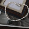 Baroque Freshwater Pearl Heart Natural Stone Pendant Necklace