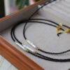 Natural Freshwater Baroque Pearl Black Crystal Clavicle Necklace