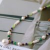 Natural Stone Freshwater Pearl Pendant Clavicle Necklace