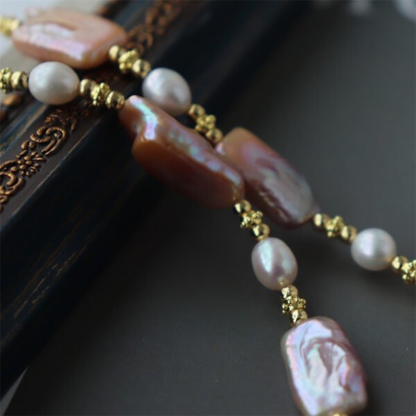 详情图片_13 Natural Freshwater Baroque Square Pearl Necklace