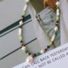 Natural Stone Freshwater Pearl Pendant Clavicle Necklace