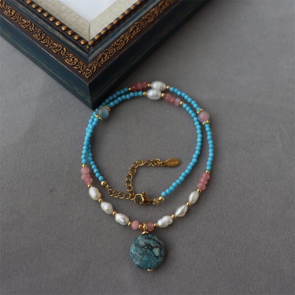 Natural Freshwater Pearl Gemstone Pendant Necklace