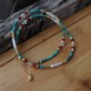 Turquoise Baroque Pearl Collar Necklace Bracelet Set