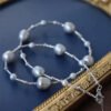 Starburst Natural Freshwater Pearl Long Sweater Necklace