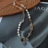 Natural Gemstone Pendant Freshwater Pearl Necklace